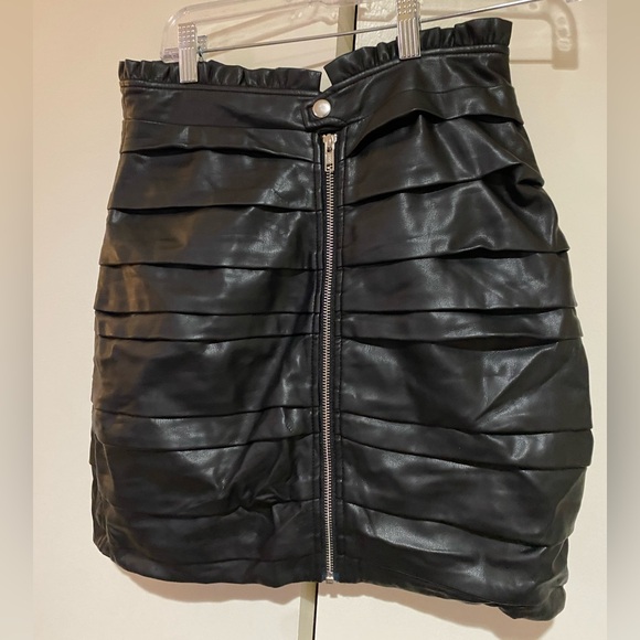 For Love And Lemons Afton Tie Up Miniskirt Faux Leather - Picture 7 of 7